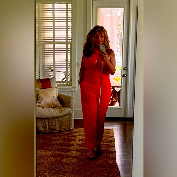 Trina Turk Holiday party! NEW. ❤️❤️❤️❤️. Red Jumpsuit 12 - Picture 2 of 4